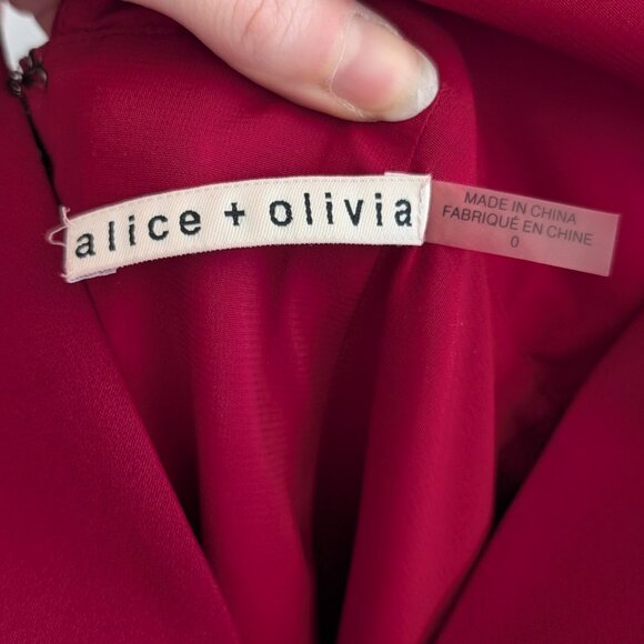 Classy Alice + Olivia Dress — Deep Red/Wine Color - Picture 3 of 3